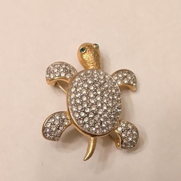 Joan Rivers Gold and Silver Turtle Brooch - Picture 6 of 6